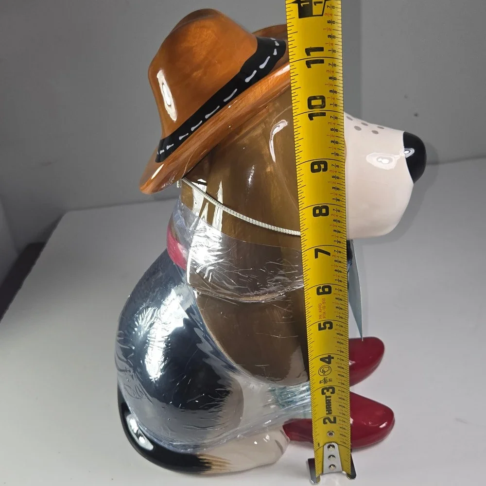 The Pioneer Woman Charlie Boots Cookie‎ Jar Ceramic Dog Cowboy Hat